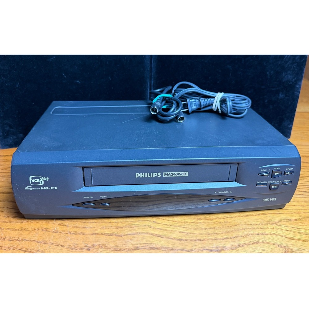 Philips Magnavox, VRX282AT21, 4-Head Hi-Fi VCR Plus+: VHS HQ, No Remote, WORKS
